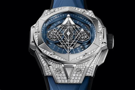 hublot big bang sang bleu 45mm ss rubber automatic|Hublot big bang sang bleu.